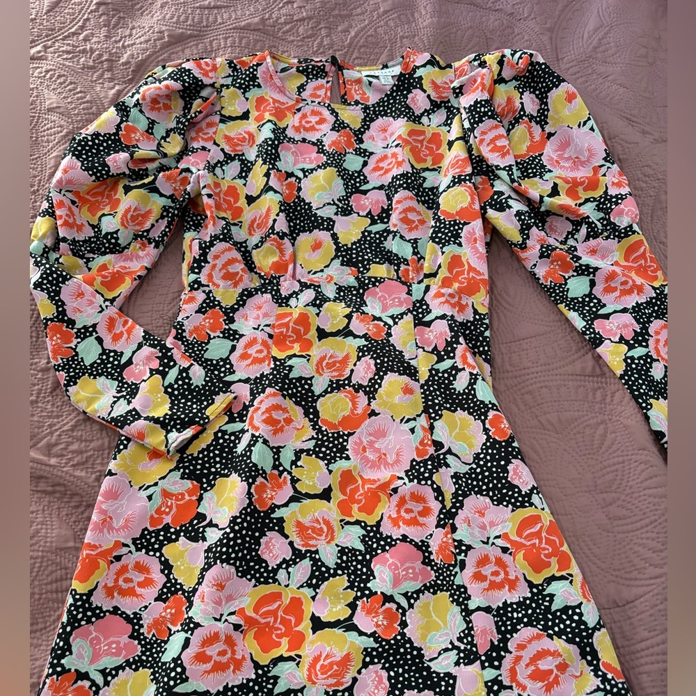 Topshop Floral Midi Dress